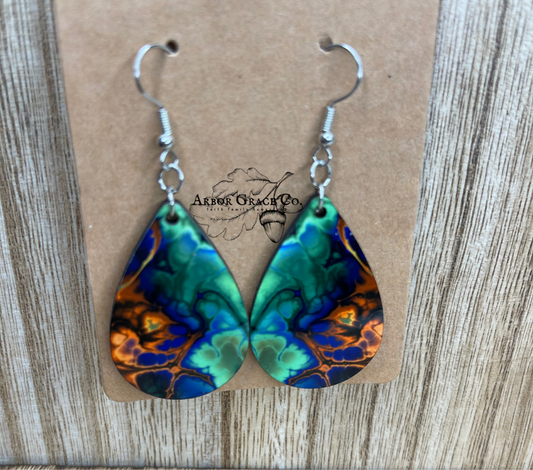 Marbled Geode Earrings